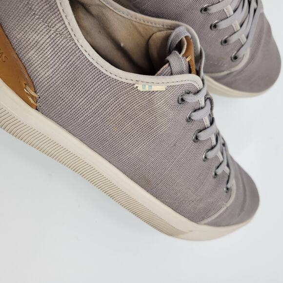 TOMS Mens Travel Lite Low Cut Grey Sneakers Shoes 11 Slip Ons - Picture 3 of 8